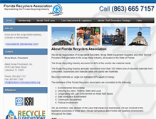 Tablet Screenshot of floridarecyclersassociation.org